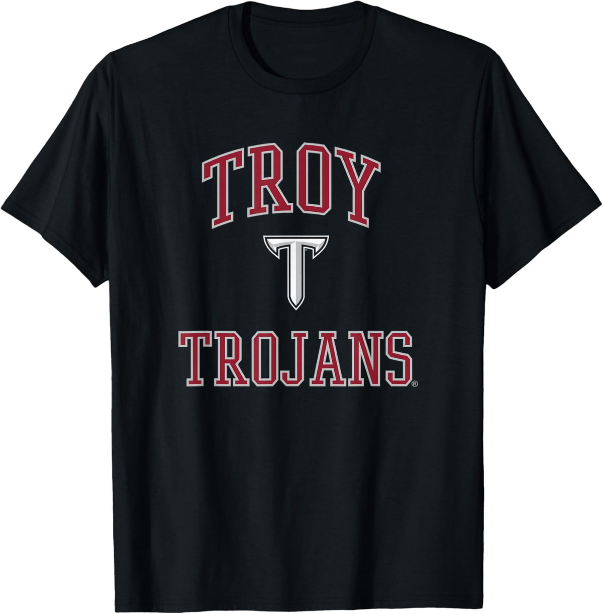 Troy Trojans Logo Black Officially Licensed T-Shirt