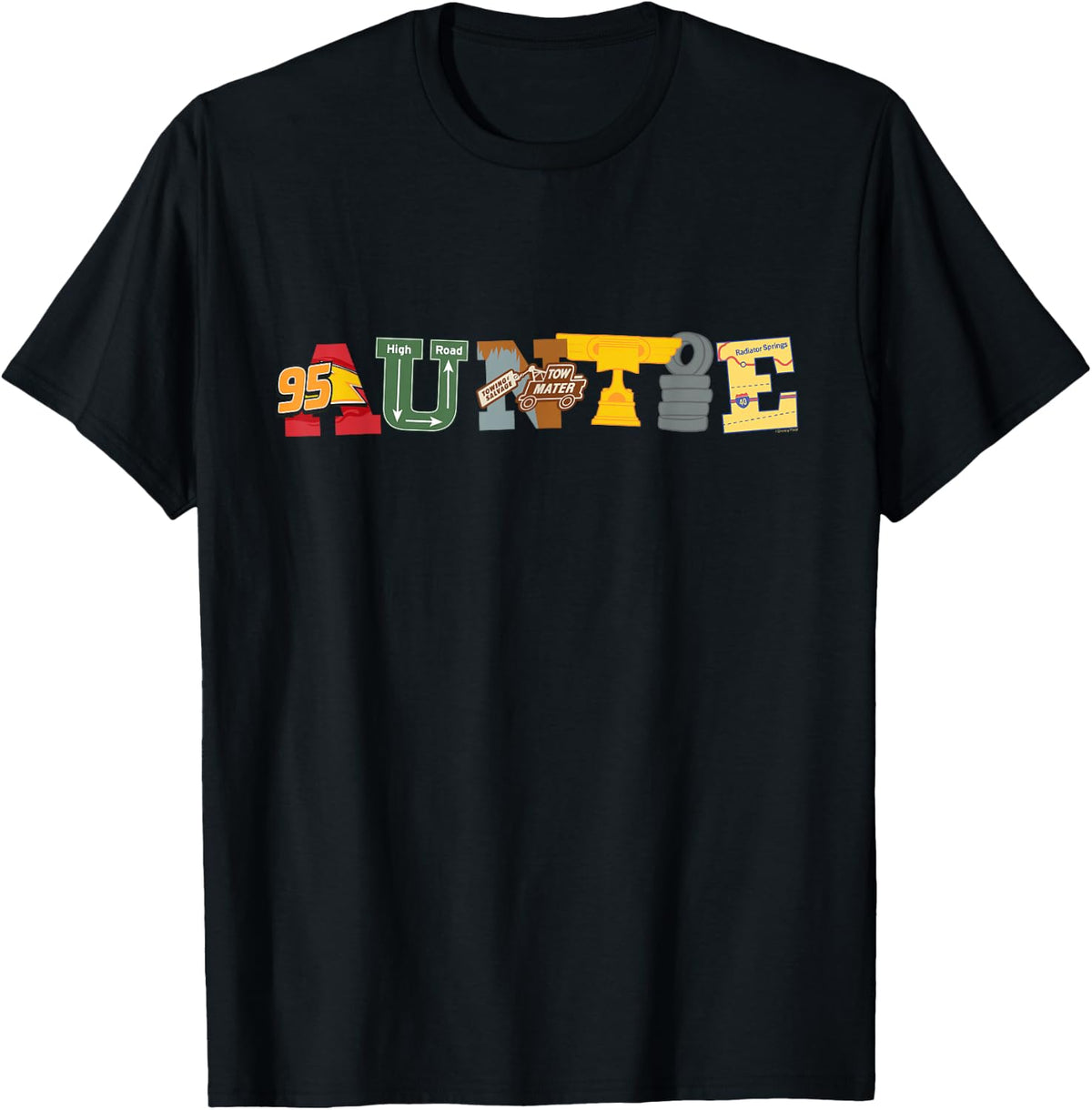 Disney & Pixar's Cars Auntie Birthday Family Disney Trip T-Shirt
