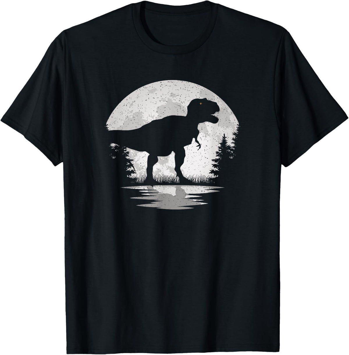 Dinosaur Moon Vintage T-Rex Dino Lover Men Women T-Shirt