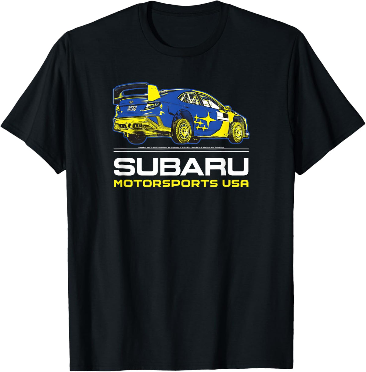 Subaru Rally Car Colorful Racing Logo Sports Car Brand T-Shirt