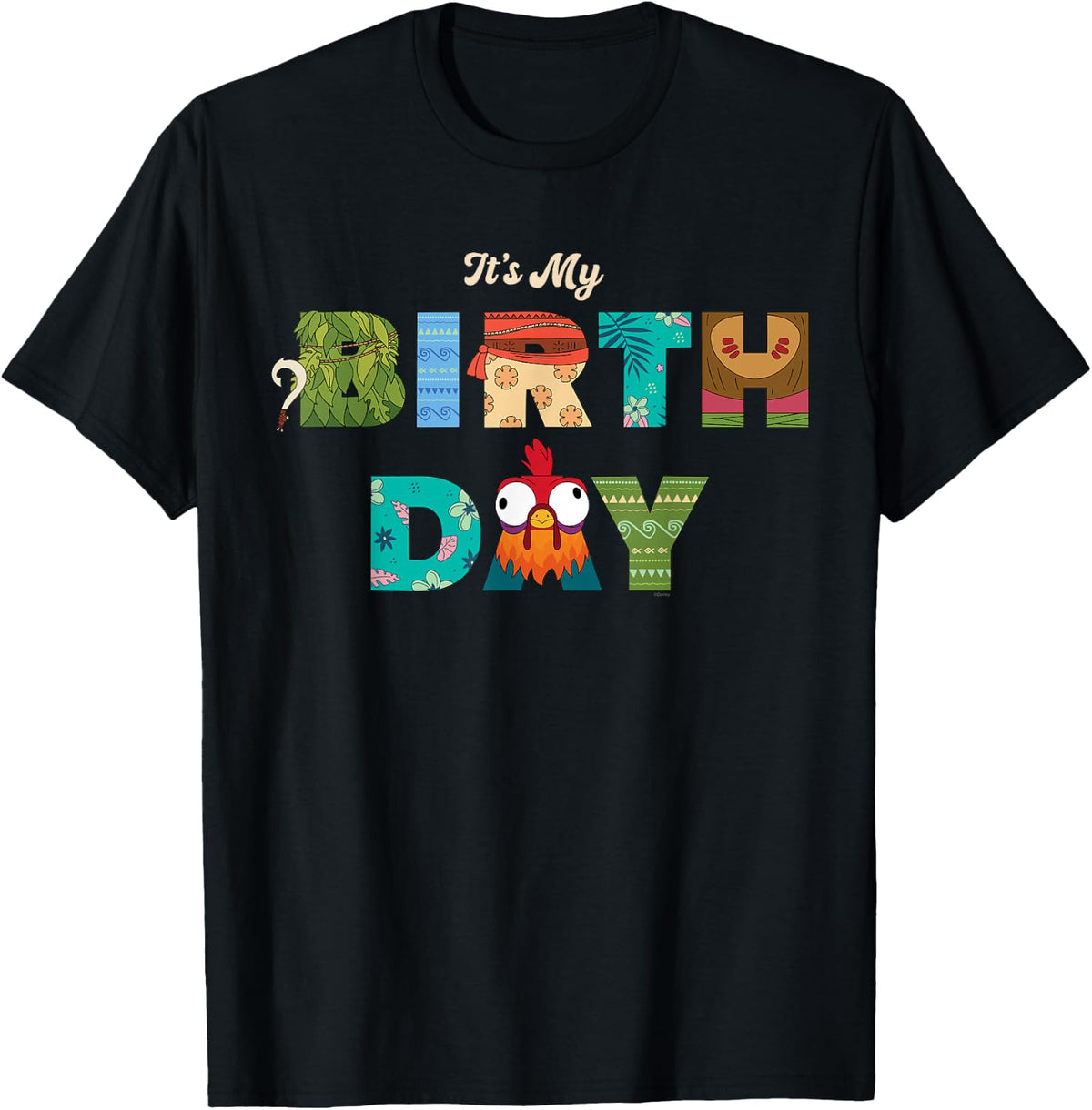 Disney Moana Big Letters It's My Birthday Birthday Party T-Shirt