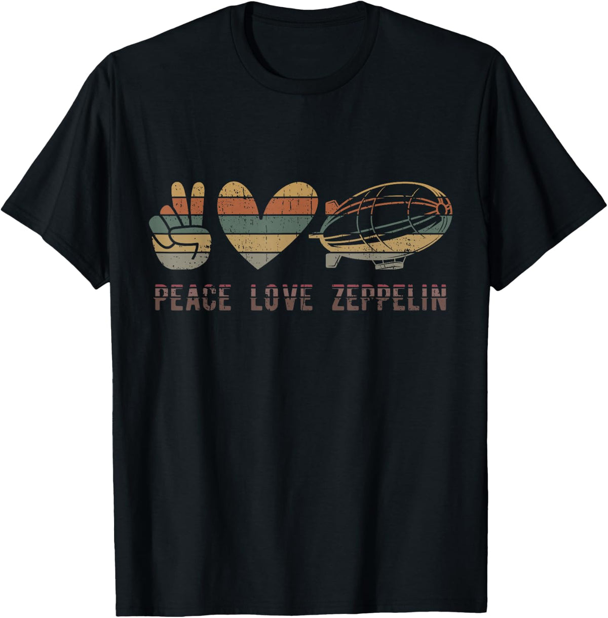 Retro Zeppelin 70s Dirigible Blimp Airship Zepelin Zepplin T-Shirt