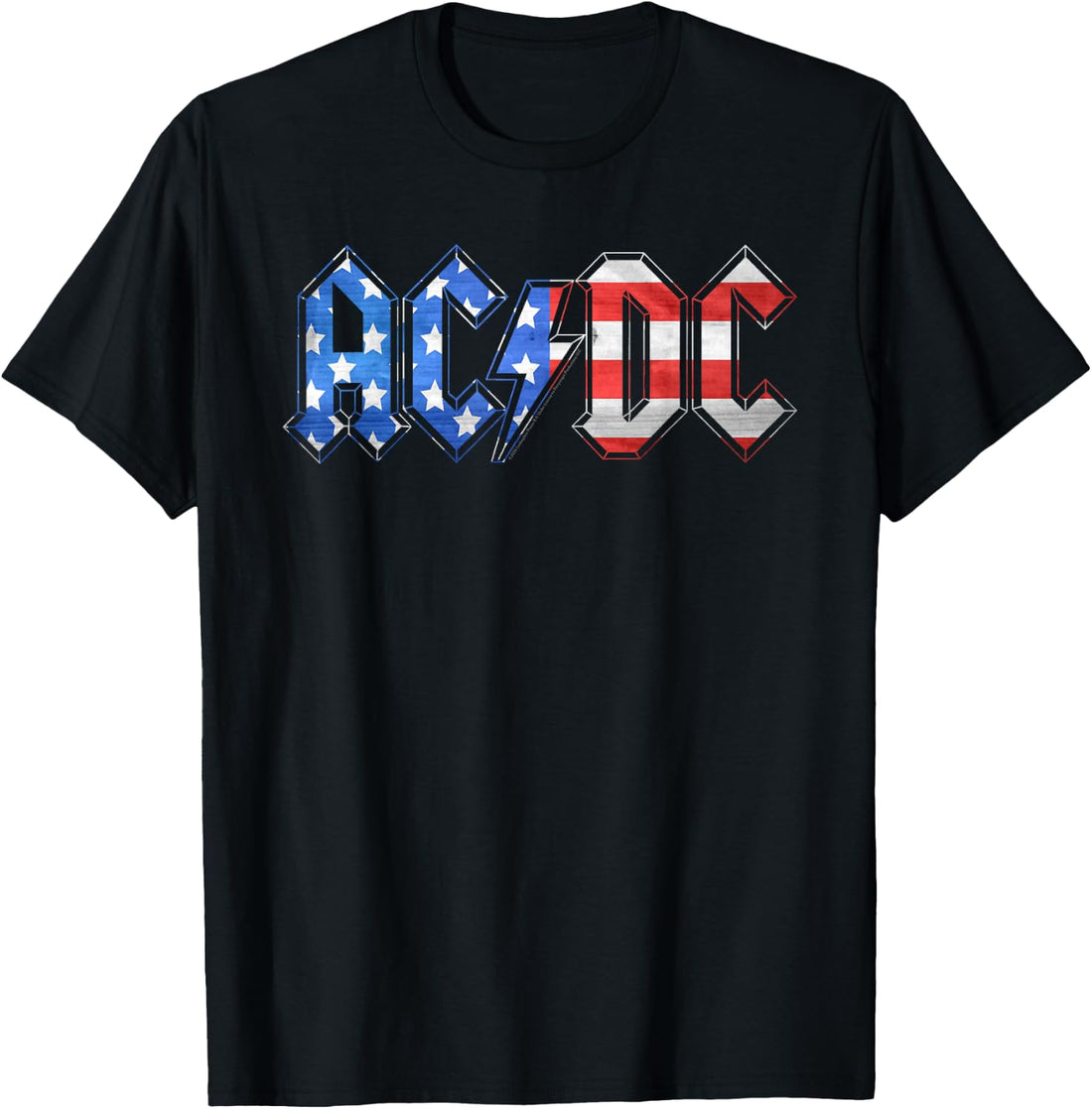 AC/DC Old Glory American Flag Logo T-Shirt