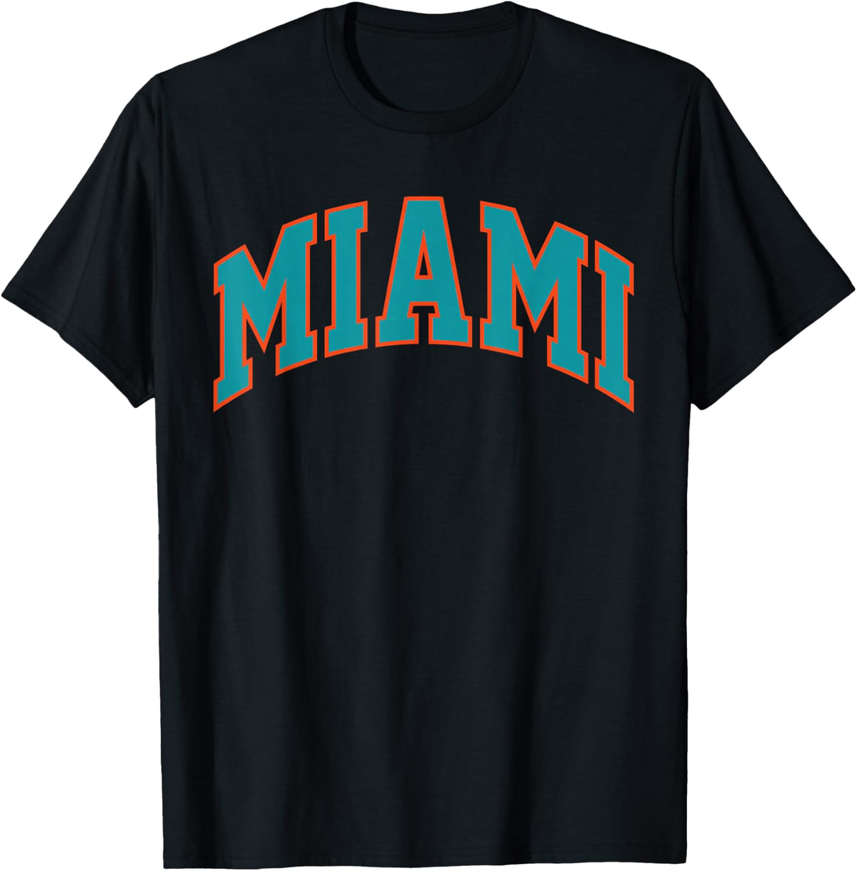 Retro Miami Men Miami Women Vintage Classic Aqua Orange FL T-Shirt