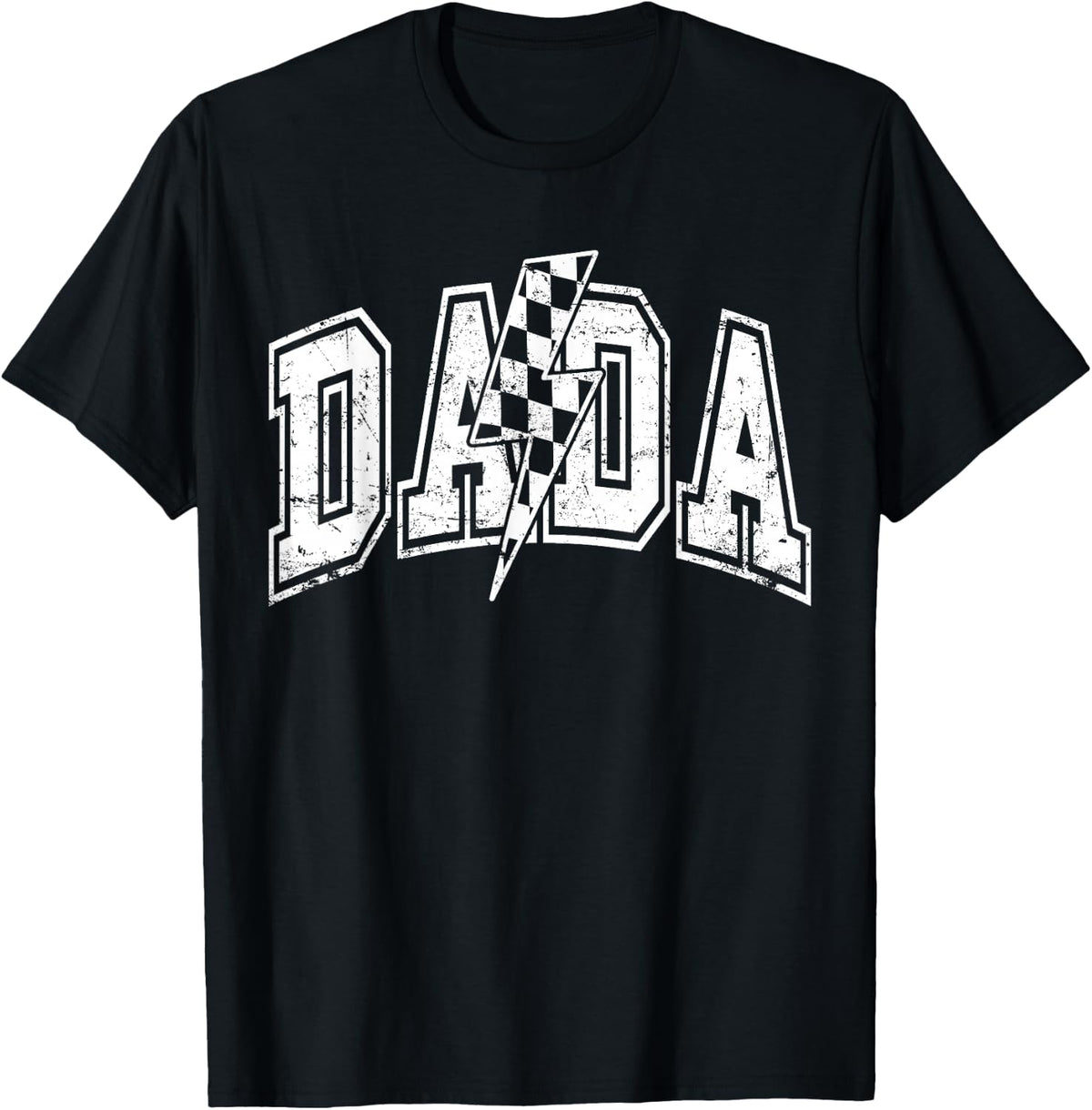 Dada Lightning Checkered Father's Day Dad Grandpa T-Shirt