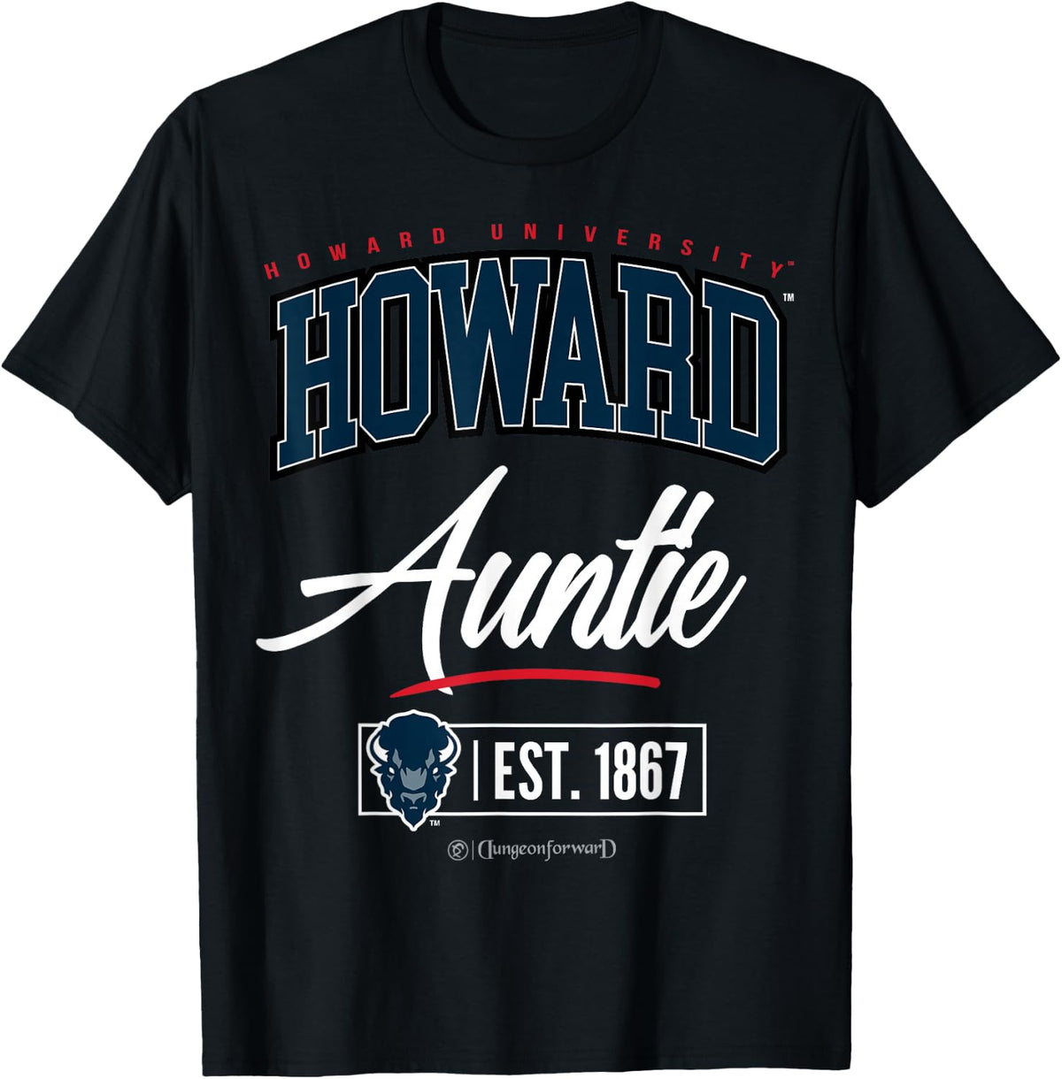 Howard University HU HBCU Auntie T-Shirt Tee for Women