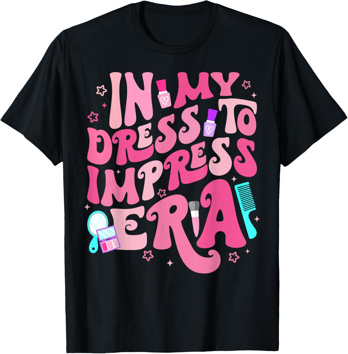 Retro in My Dress to Impress Era Birthday Girl Bday Party T-Shirt
