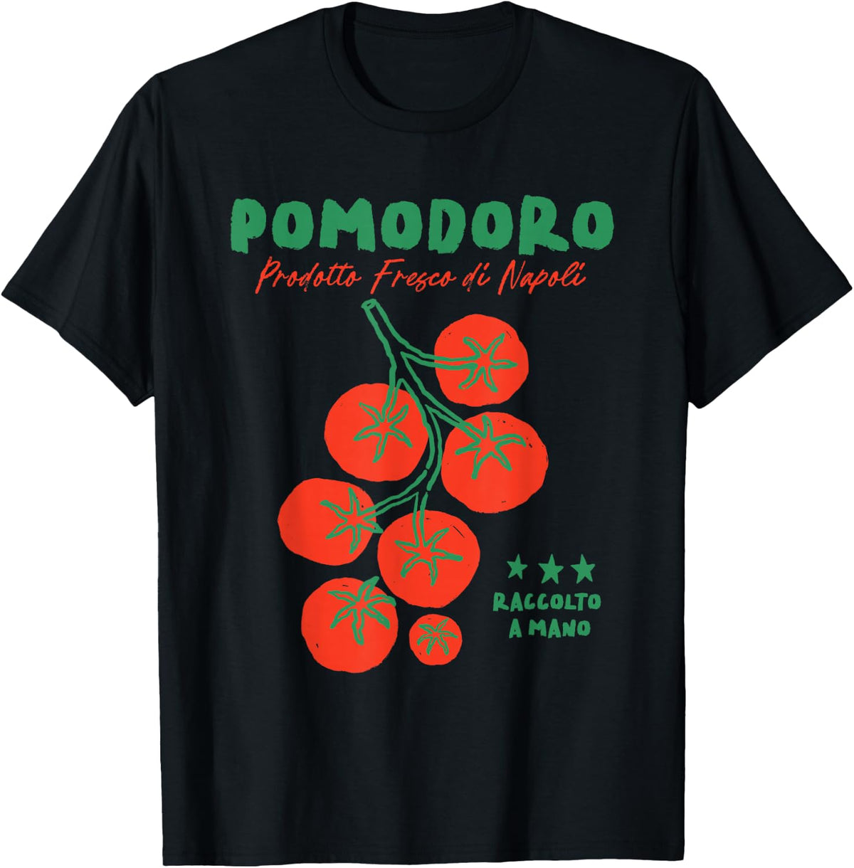 Pomodoro Napoli Italian Handpicked Tomato Retro Foodie Food T-Shirt