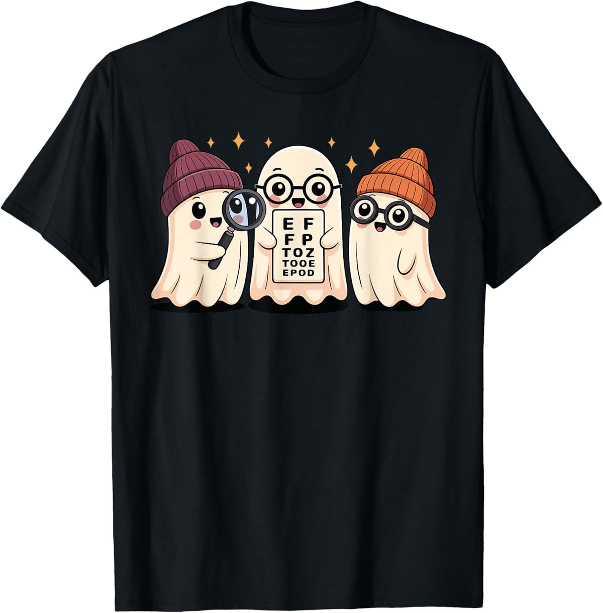 Optometry Halloween Spooky Ophthalmologist Funny Eye Doctor T-Shirt