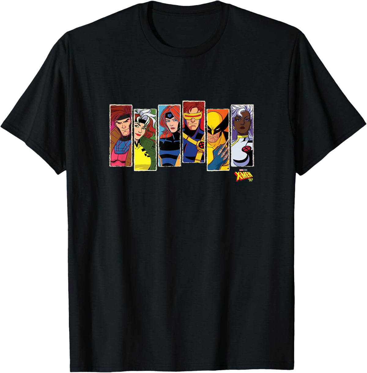 Marvel X-Men '97 Classic Vintage Mutant Group Panels T-Shirt