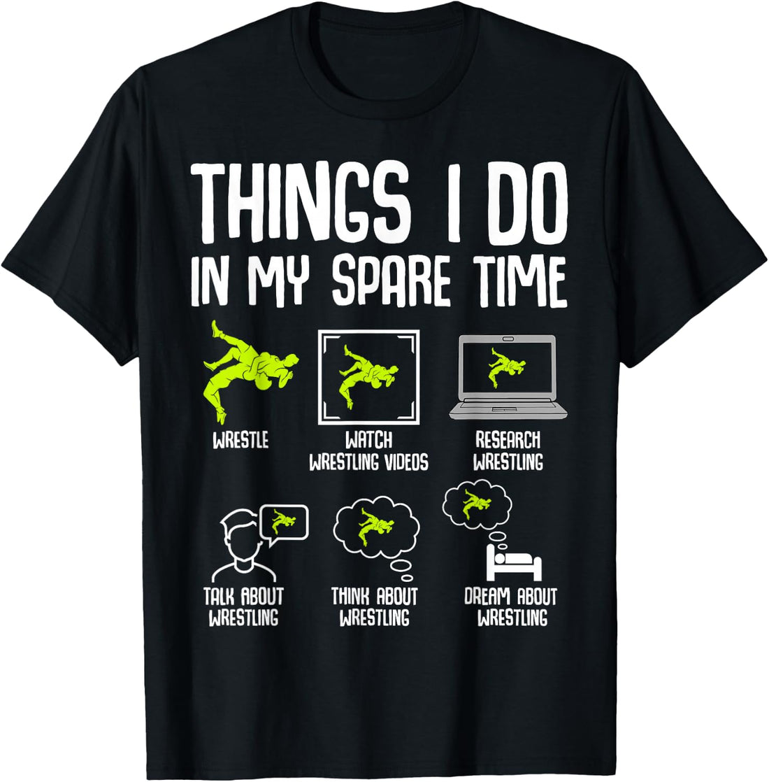Wrestling Things I Do in My Spare Time Wrestler Boys Kids T-Shirt