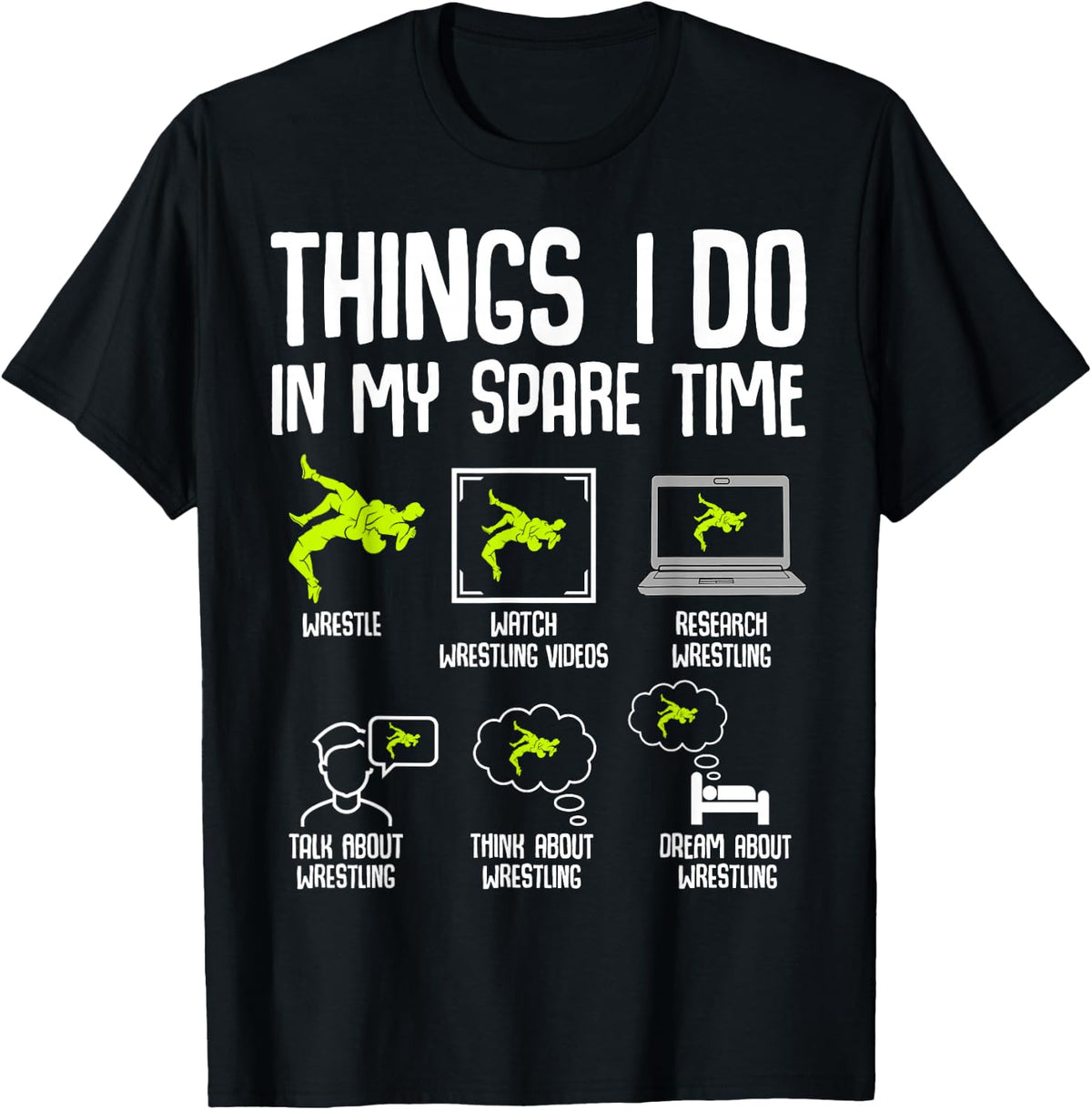 Wrestling Things I Do in My Spare Time Wrestler Boys Kids T-Shirt