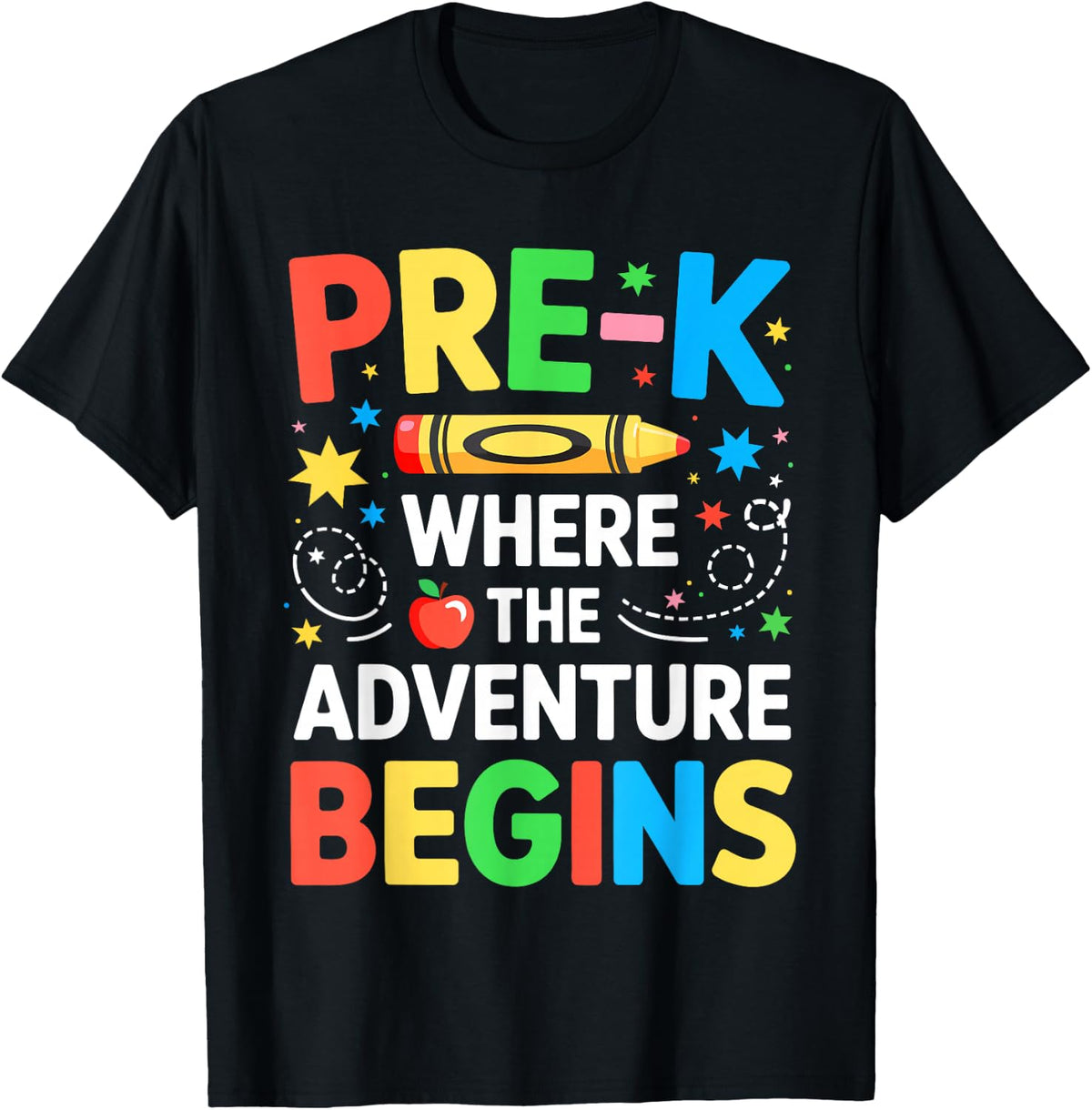Pre-K Where The Adventure Begins Shirt Kids Boy Girl Teacher T-Shirt