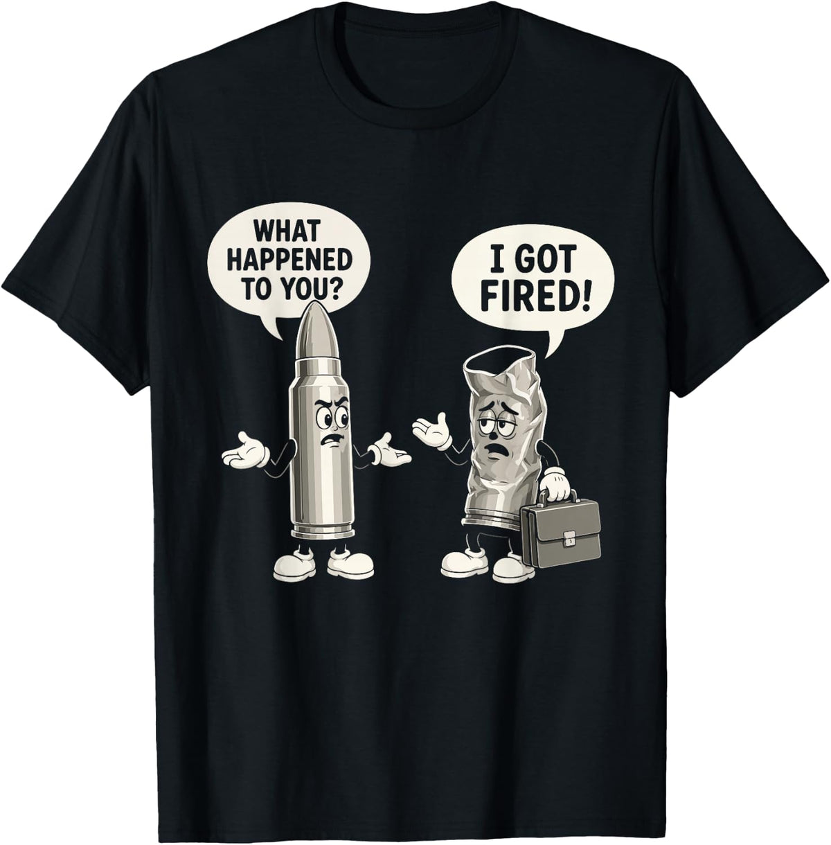 Funny Bullet Gun Lover Shooting Humor Design T-Shirt