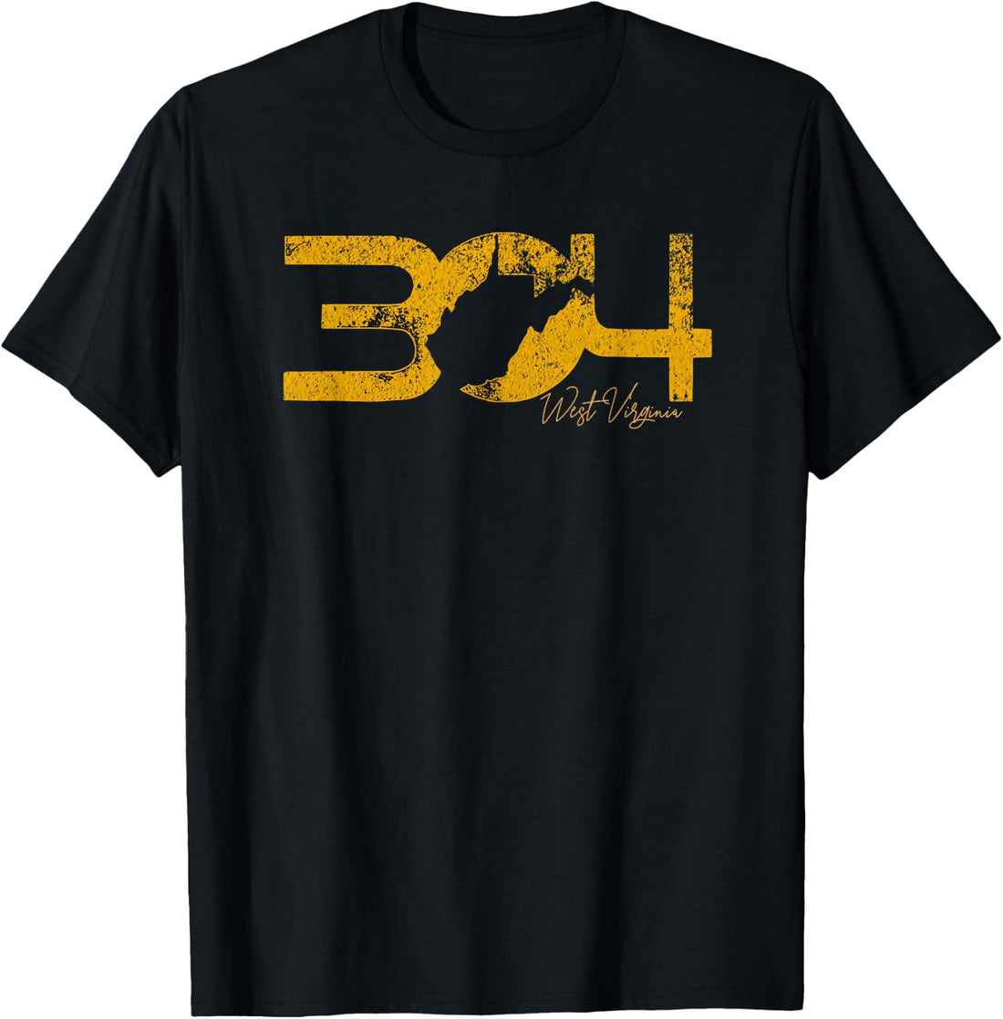 WV Area Code 304 Vintage West Virginia Born Raised Local T-Shirt