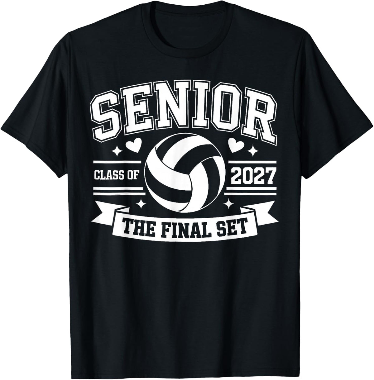 Senior Volleyball Class of 2027 Crew Volleyball Senior Night T-Shirt