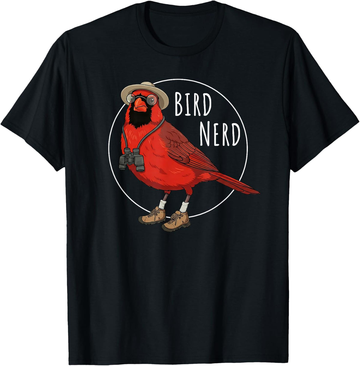 Red Cardinal Bird Nerd Funny Watching Birding Lover Watcher T-Shirt