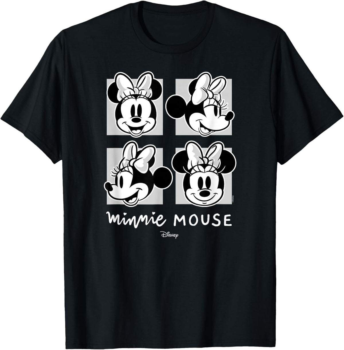 Disney - Minnie Black and White Grid T-Shirt