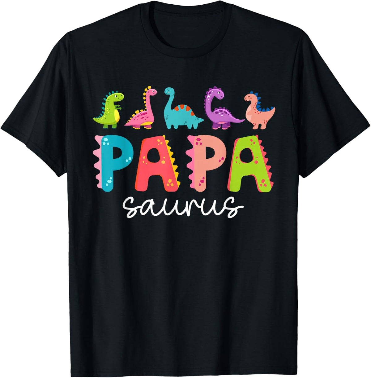Papasaurus Dinosaur Father Funny Papa Saurus Family Matching T-Shirt