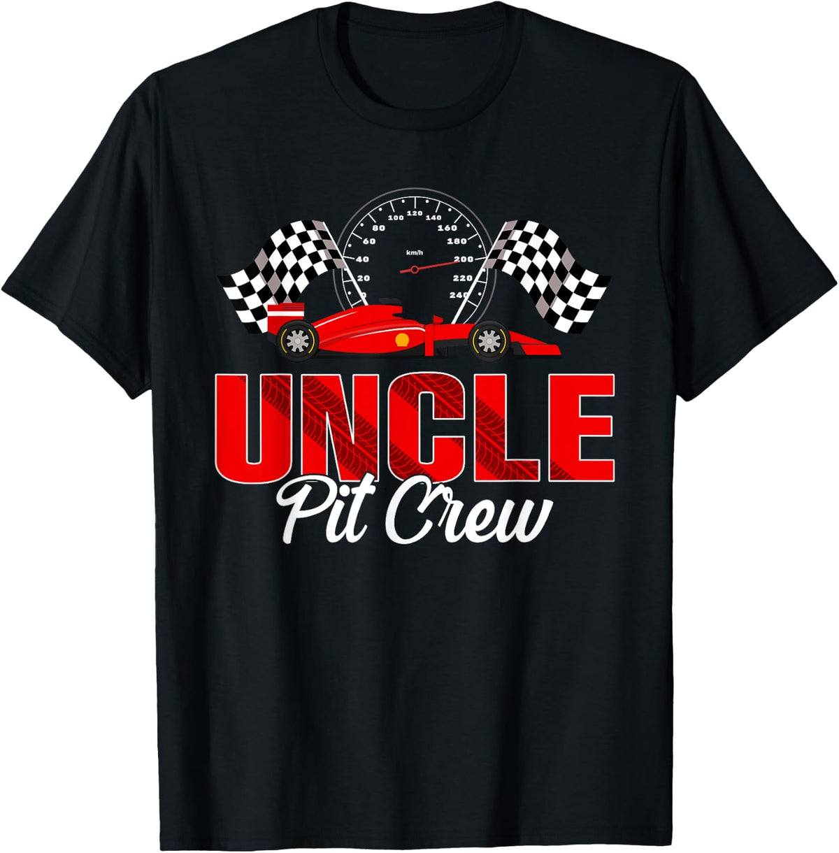 Race Car Birthday Party Racing Family Uncle Pit Crew T-Shirt