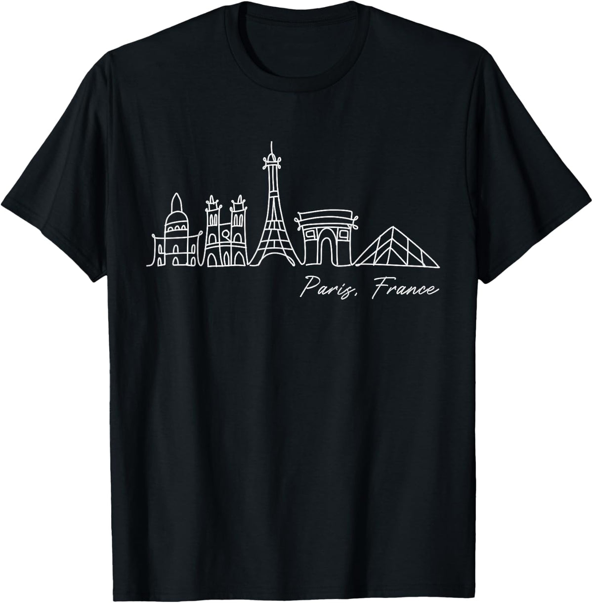 Signature Paris City Skyline Eiffel Tower - France Souvenir T-Shirt
