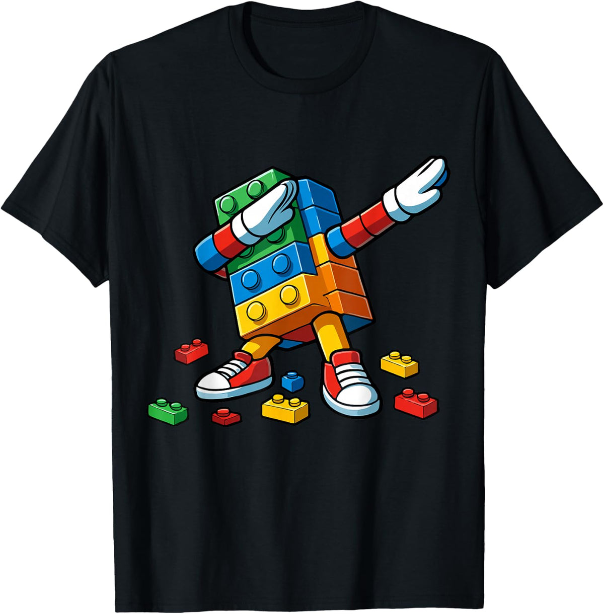 Dabbing Kids Master Builder Funny Building Blocks Brick Boys T-Shirt