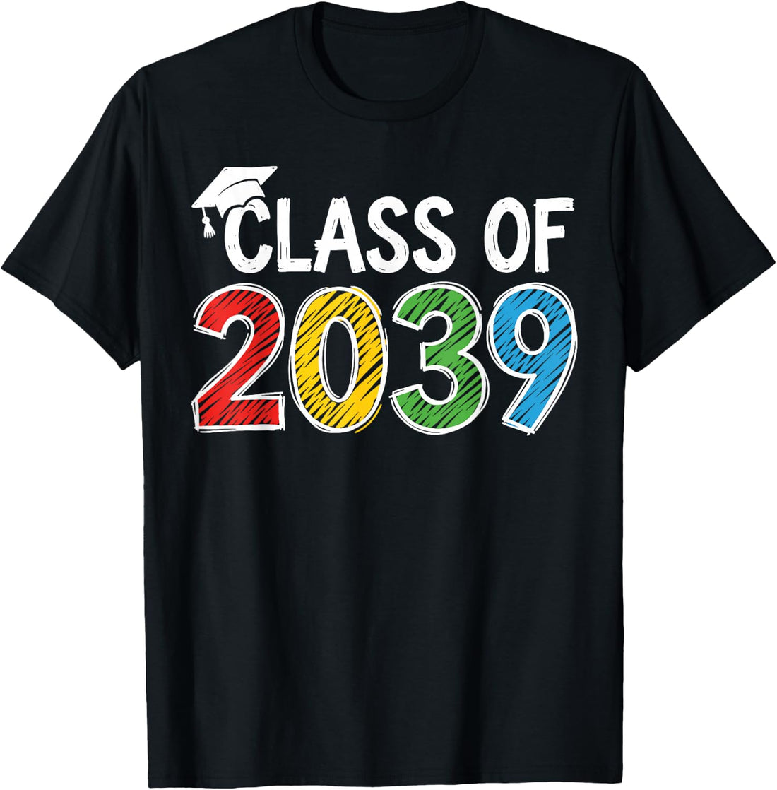 Class of 2039 Grow with Me Pre-K 12th Grade 2039 Graduation T-Shirt