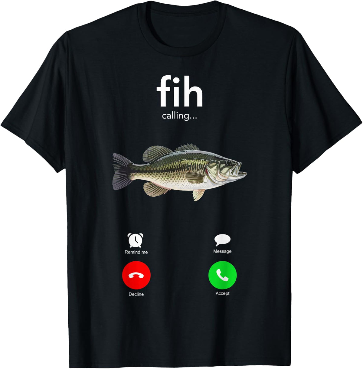 Fih Calling Misspelled Fish Meme Humor T-Shirt
