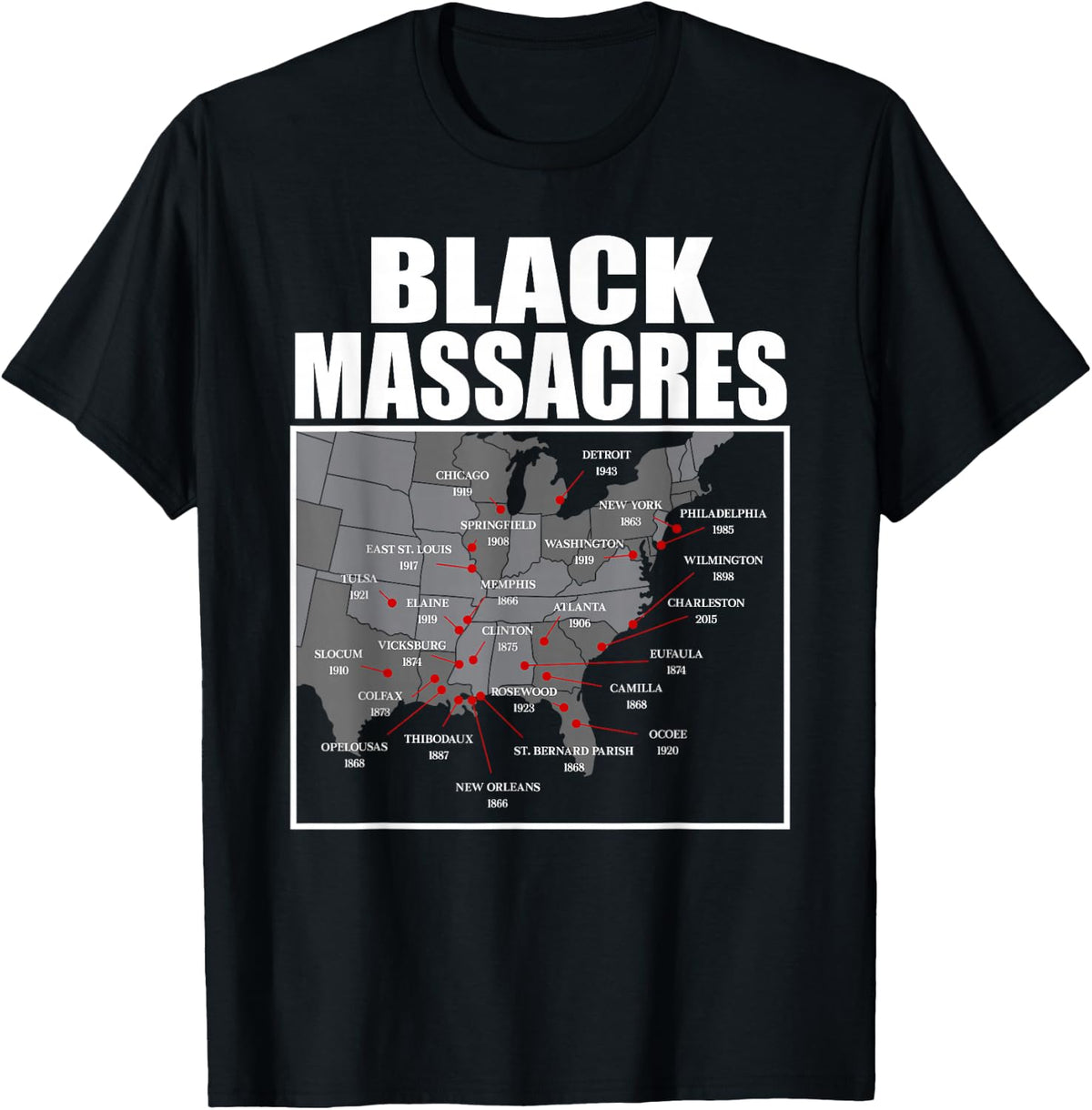 African American History Awareness Map Afro Women Men T-Shirt