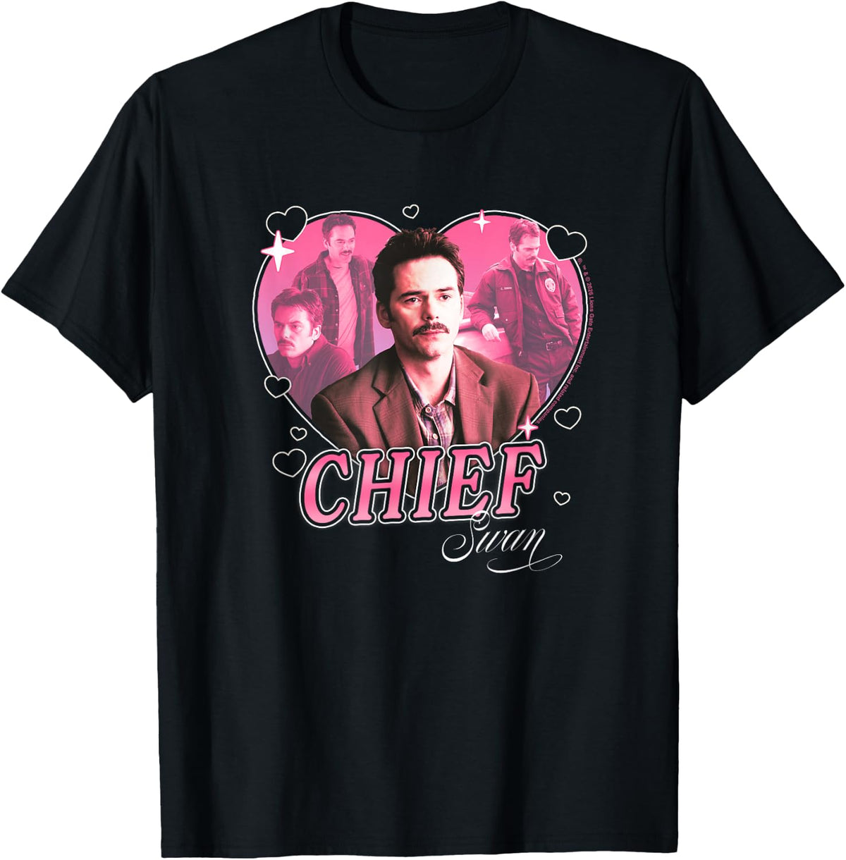 Twilight Chief Charlie Swan Hearts Dad Crush Movie T-Shirt
