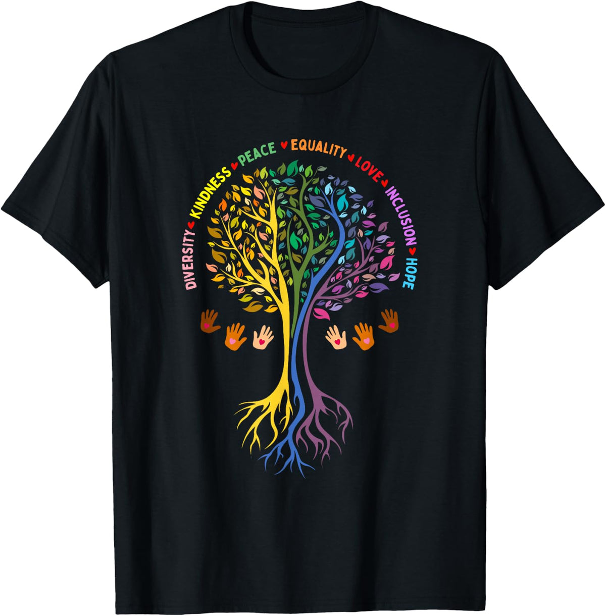 Kindness Peace Equality Love Inclusion Hope Diversity Women T-Shirt
