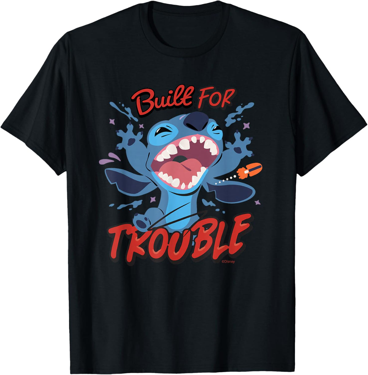 Disney Stitch Built for Trouble T-Shirt
