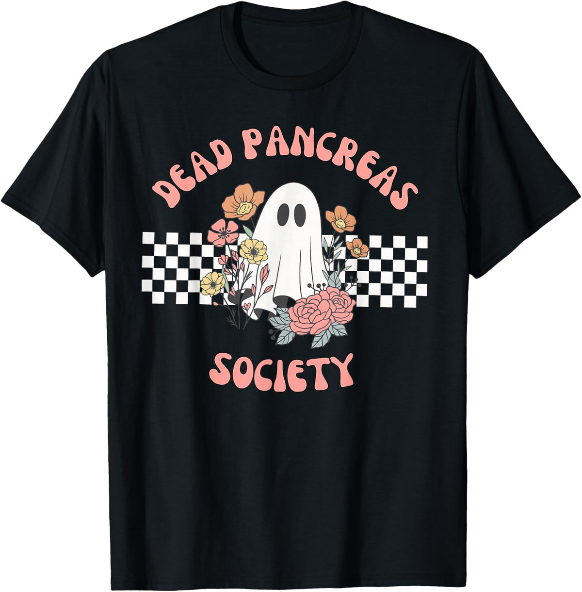 Dead Pancreas Society Funny Ghost Diabetes Awareness T-Shirt