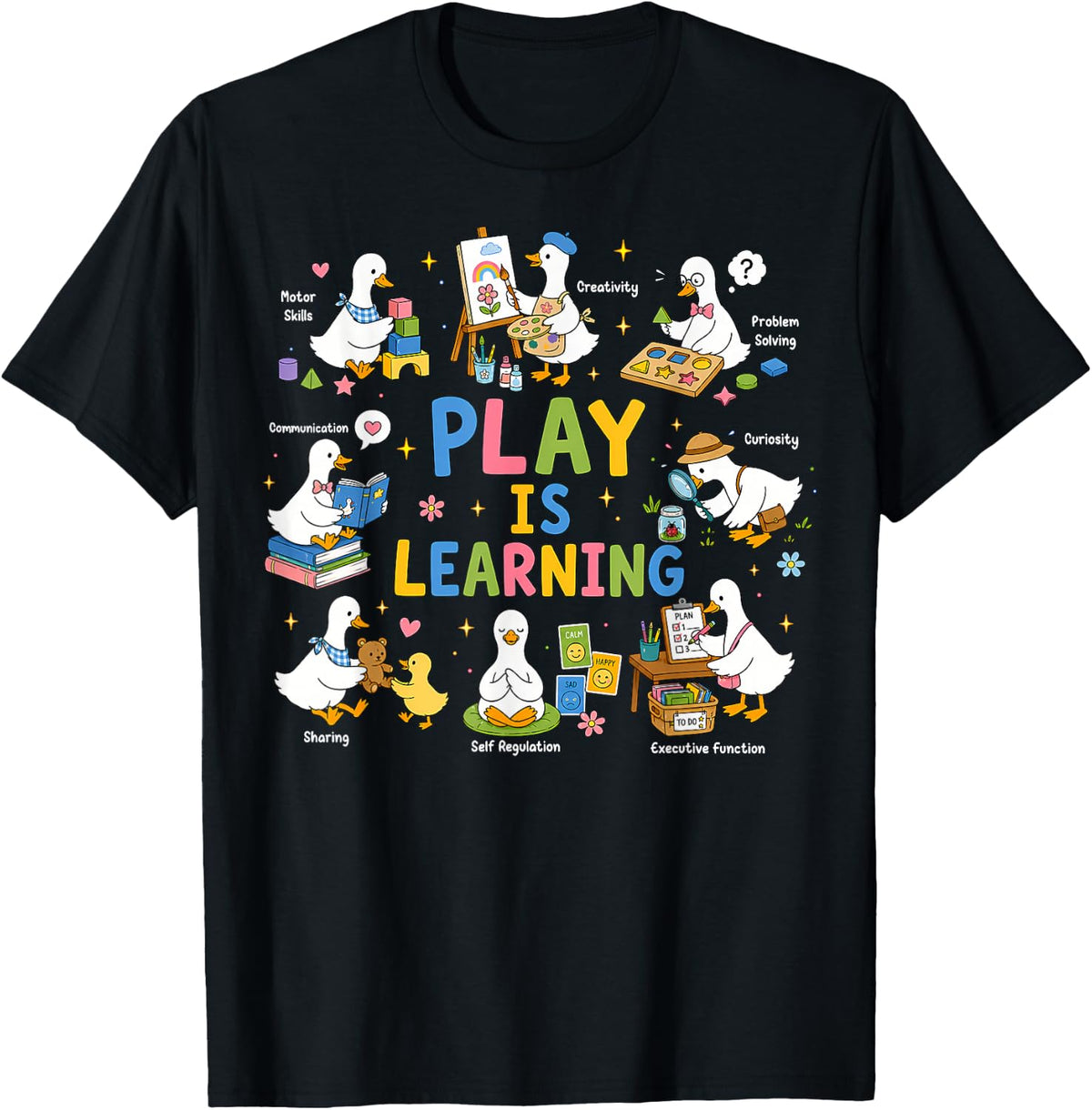 Play is Learning Educational Teacher Goose Back to School T-Shirt