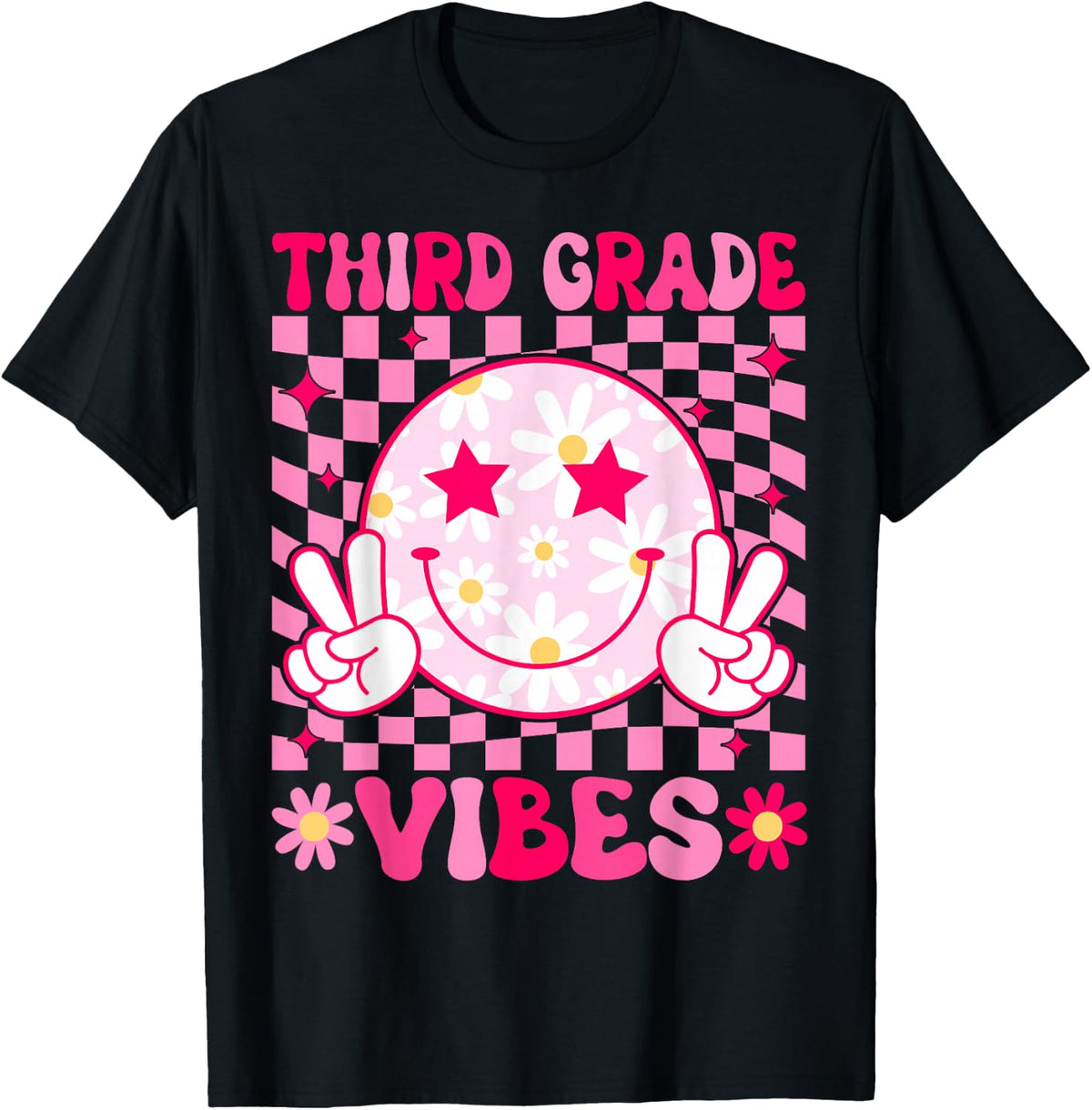 Third Grade Vibes Back To School 3rd Grade Teacher Students T-Shirt