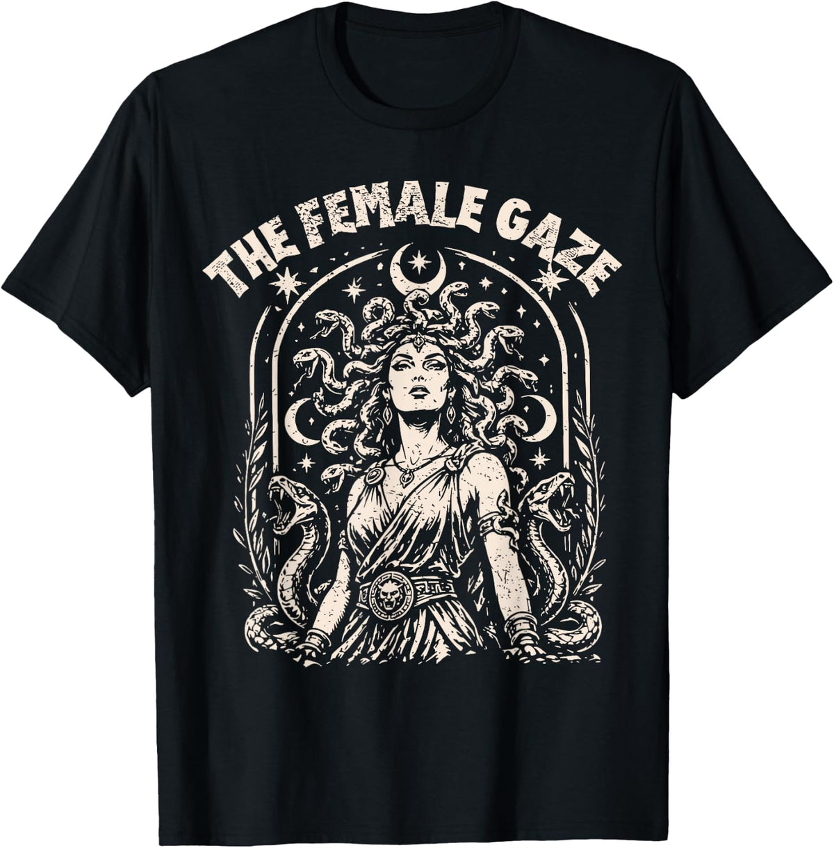 The Female Gaze Vintage Medusa Feminist Empowerment Graphic T-Shirt