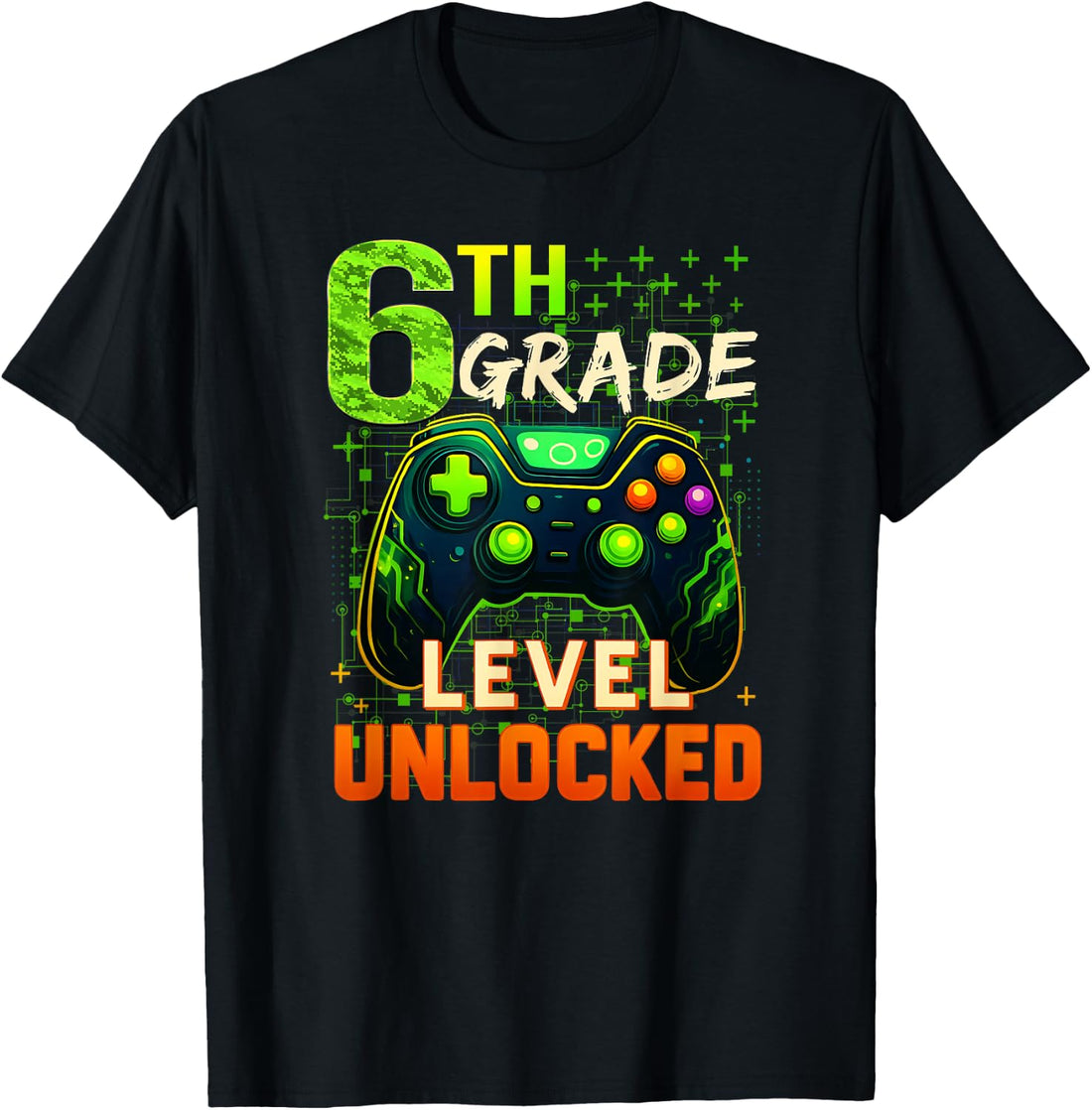 Back to School 6th Grade Boys Gamer First Day School Level T-Shirt