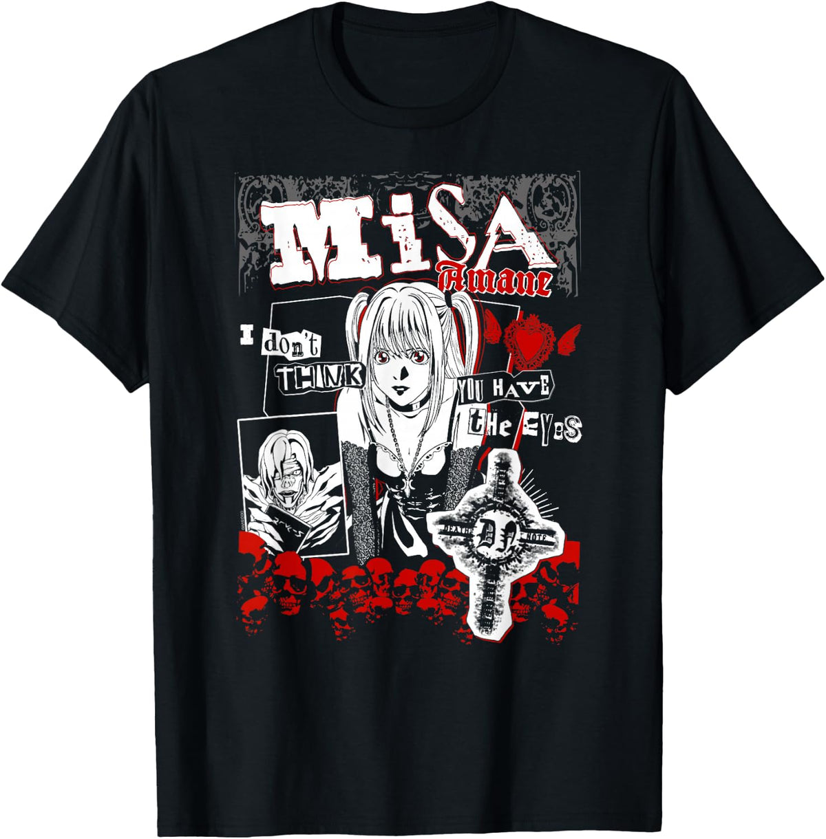 Death Note Misa Amane Punk Zine Collage Anime T-Shirt