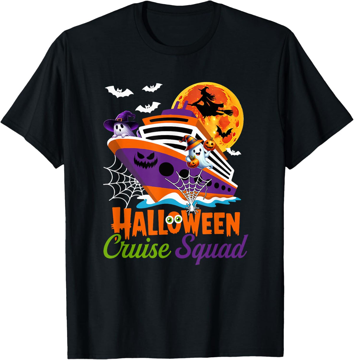 Halloween Cruise Squad Boo Ghosts Witch Horror Cruise Ship T-Shirt