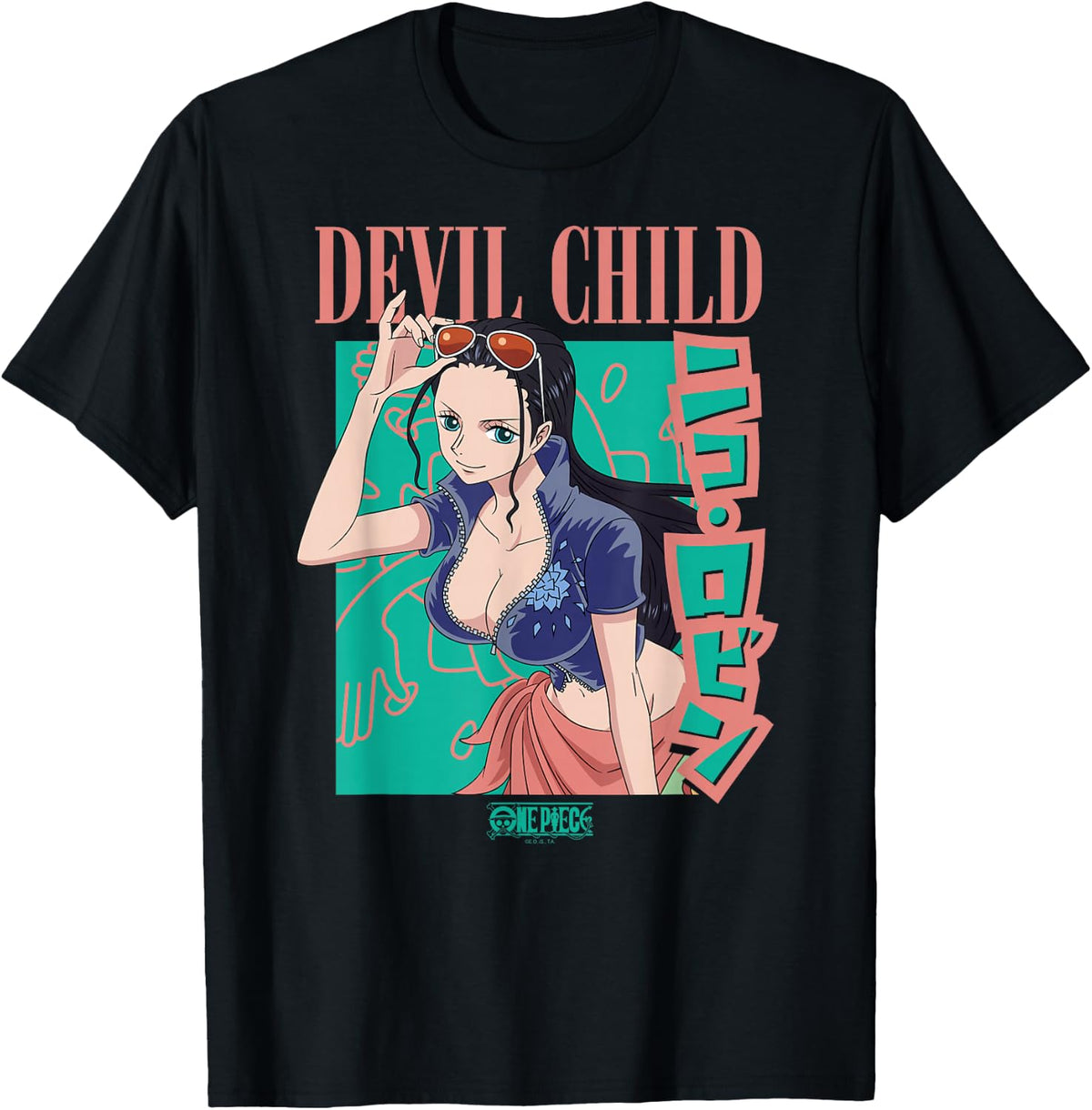 One Piece Anime Retro 90's Devil Child Robin T-Shirt
