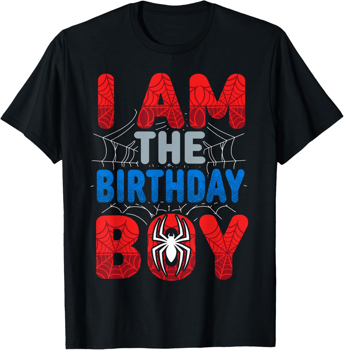 I'm The Birthday Boy Spider Web Birthday Party Boys Kids T-Shirt