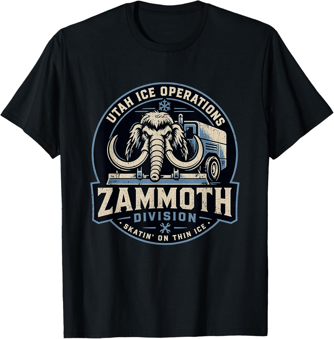 Zammoth Crew Mammoth Ice Machine Utah Fan Funny Hockey T-Shirt