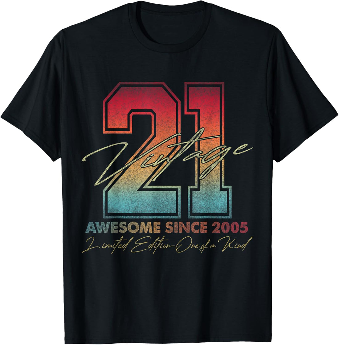 21 Year Old Gifts Vintage 2005 Limited Edition 21st Birthday T-Shirt