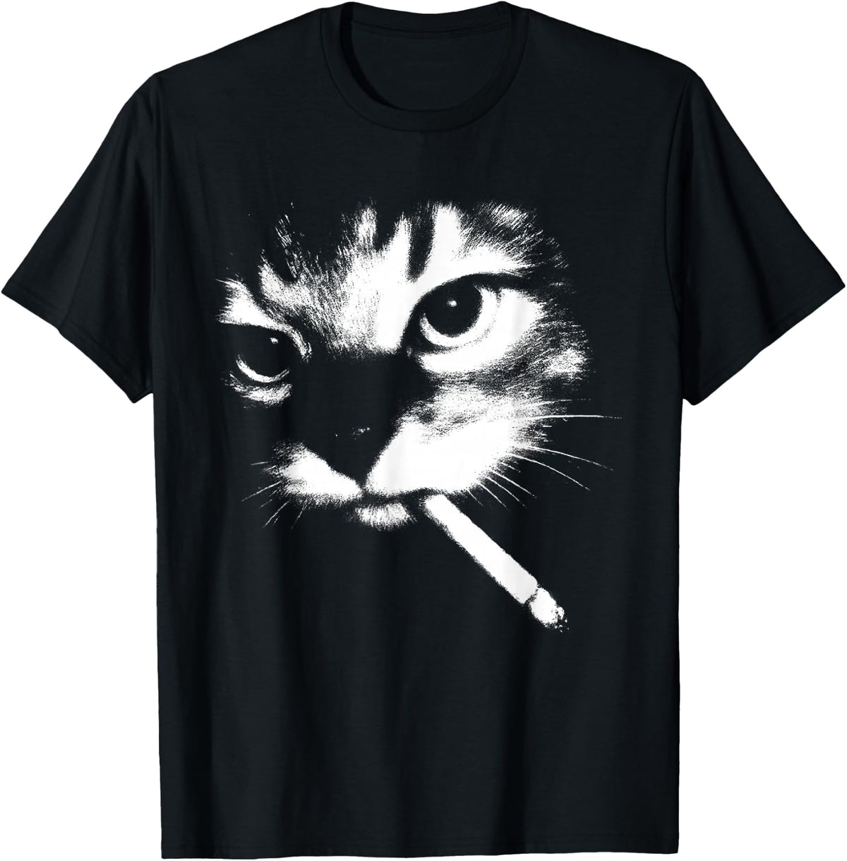Smoking Cat Meme Funny Cigarette Kitty Gen Z T-Shirt
