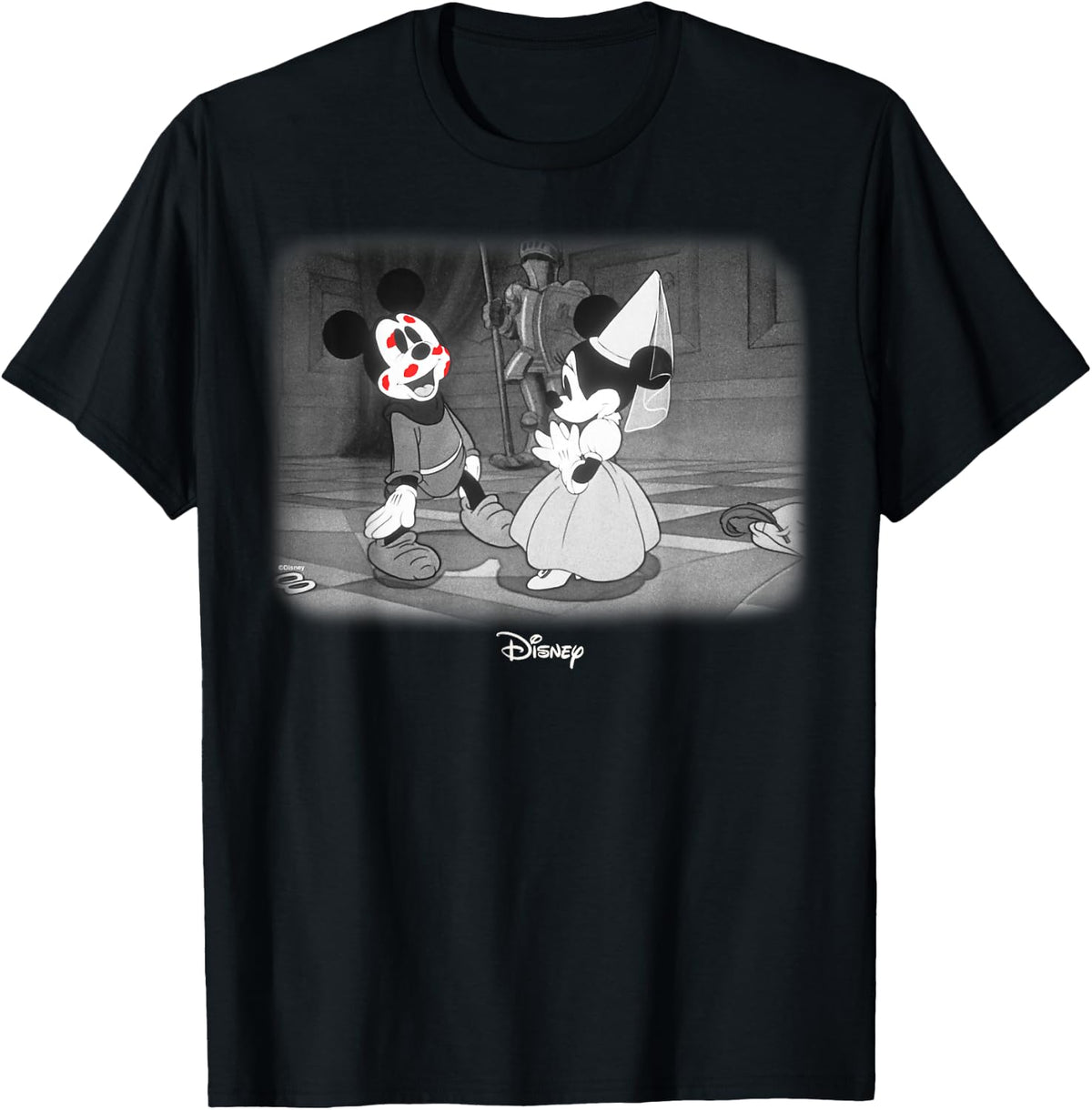 Disney Mickey and Friends Classic Cartoon Kiss Scene T-Shirt