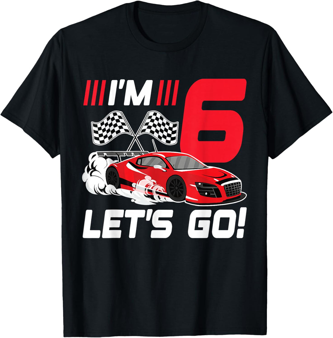6 Year Old Race Car 6th Birthday Racecar Racing Boy T-Shirt