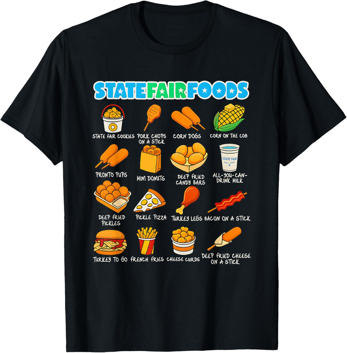 Foods of The State Fair Minnesota T-Shirt