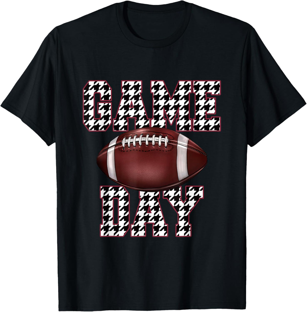 Vintage Game Day Houndstooth Alabama Football Fans Women Men T-Shirt