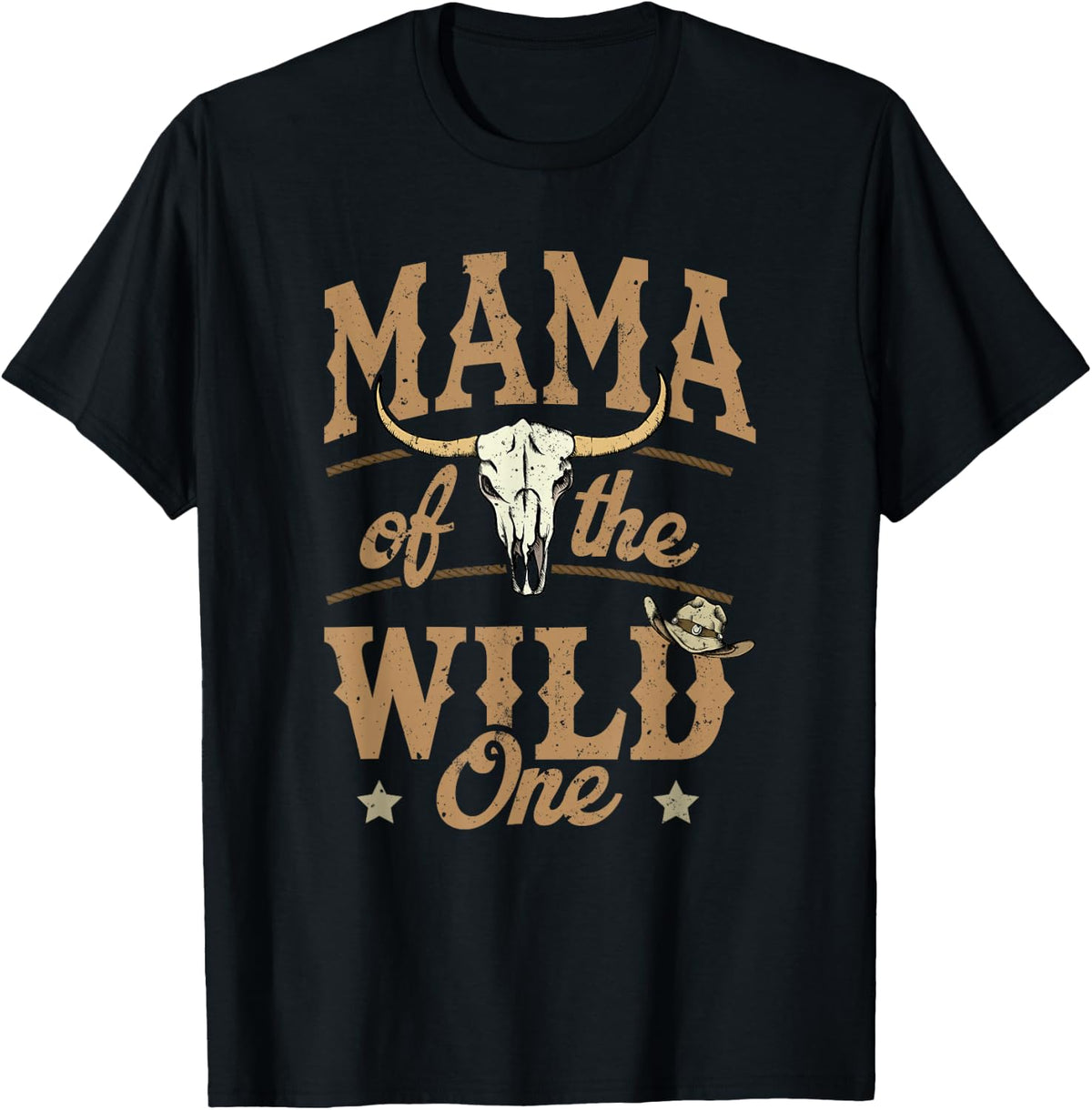 Mama of The Wild One Cowboy Western Rodeo Party Matching T-Shirt