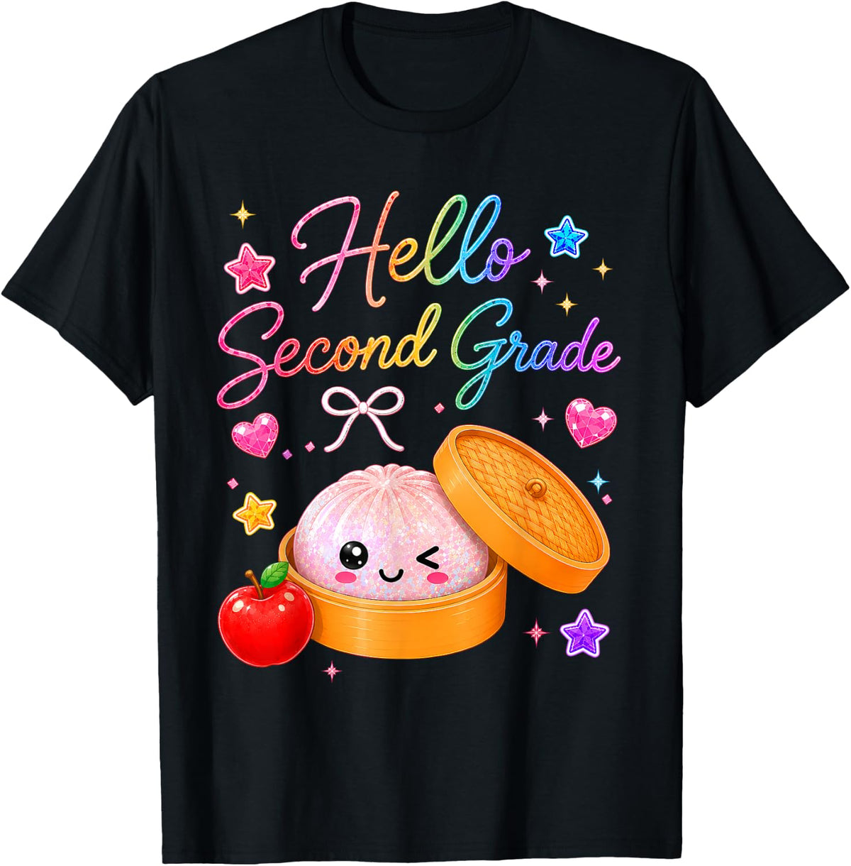 2nd Grade Girls First Day of Second Grade Cute Dumpling T-Shirt